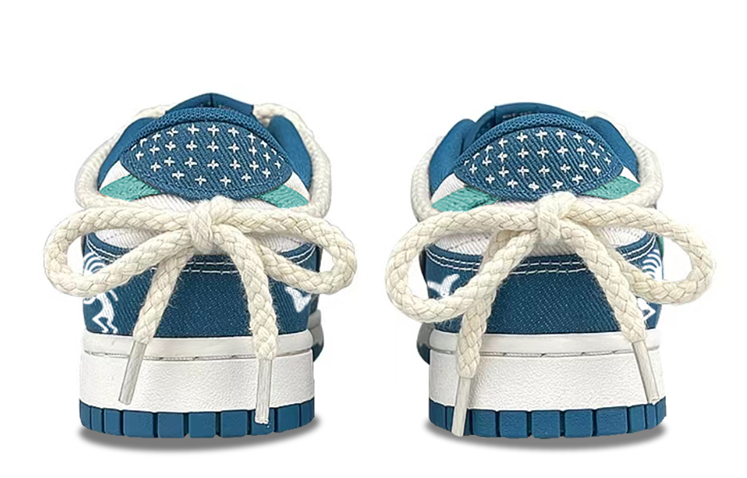 Purchase [Sepatu Kustom] Nike Dunk Low 'Blue Denim Primitive Tribe' DV0834-101(Team50-印第安-男)