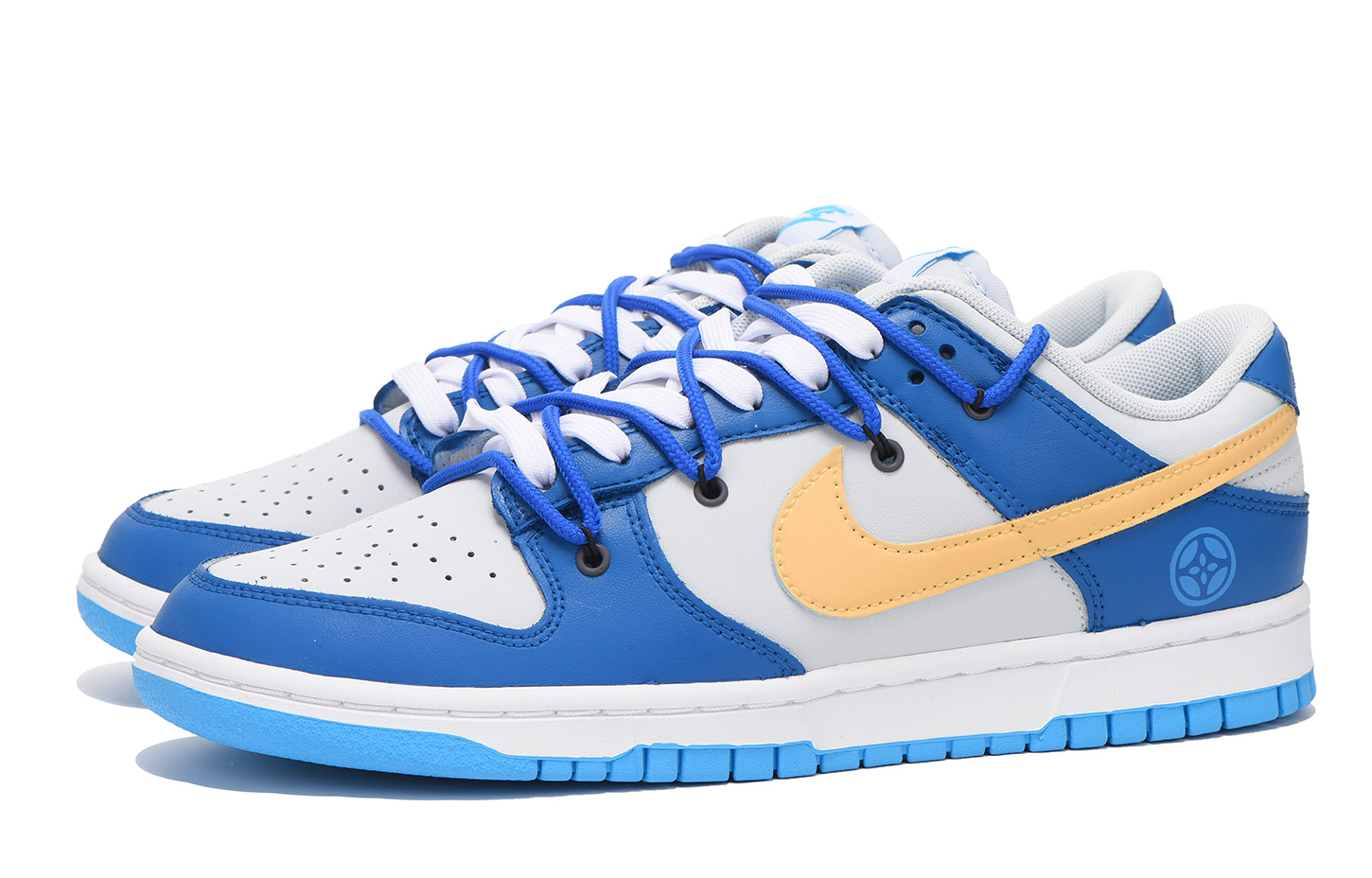 Lookbook [Zapatos Personalizados] Nike Dunk Low 'Vibra Azul Oro' DV0831-001(Team59-男款蓝金二)