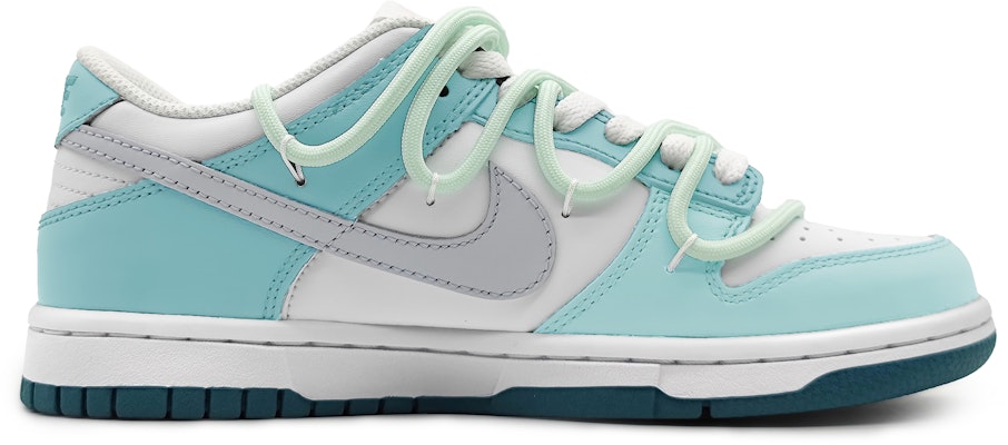 【訂製球鞋】 Nike Dunk Low 藍色軌跡 Good個性塗鴉 標牌可拆卸 低筒 滑板鞋 GS 白藍 Order 【訂製球鞋】 Nike Dunk Low 藍色軌跡 Good個性塗鴉 標牌可拆卸 低筒 滑板鞋 GS 白藍