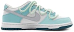 Order 【訂製球鞋】 Nike Dunk Low 藍色軌跡 Good個性塗鴉 標牌可拆卸 低筒 滑板鞋 GS 白藍