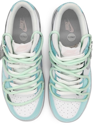 【訂製球鞋】 Nike Dunk Low 藍色軌跡 Good個性塗鴉 標牌可拆卸 低筒 滑板鞋 GS 白藍 Shop 【訂製球鞋】 Nike Dunk Low 藍色軌跡 Good個性塗鴉 標牌可拆卸 低筒 滑板鞋 GS 白藍