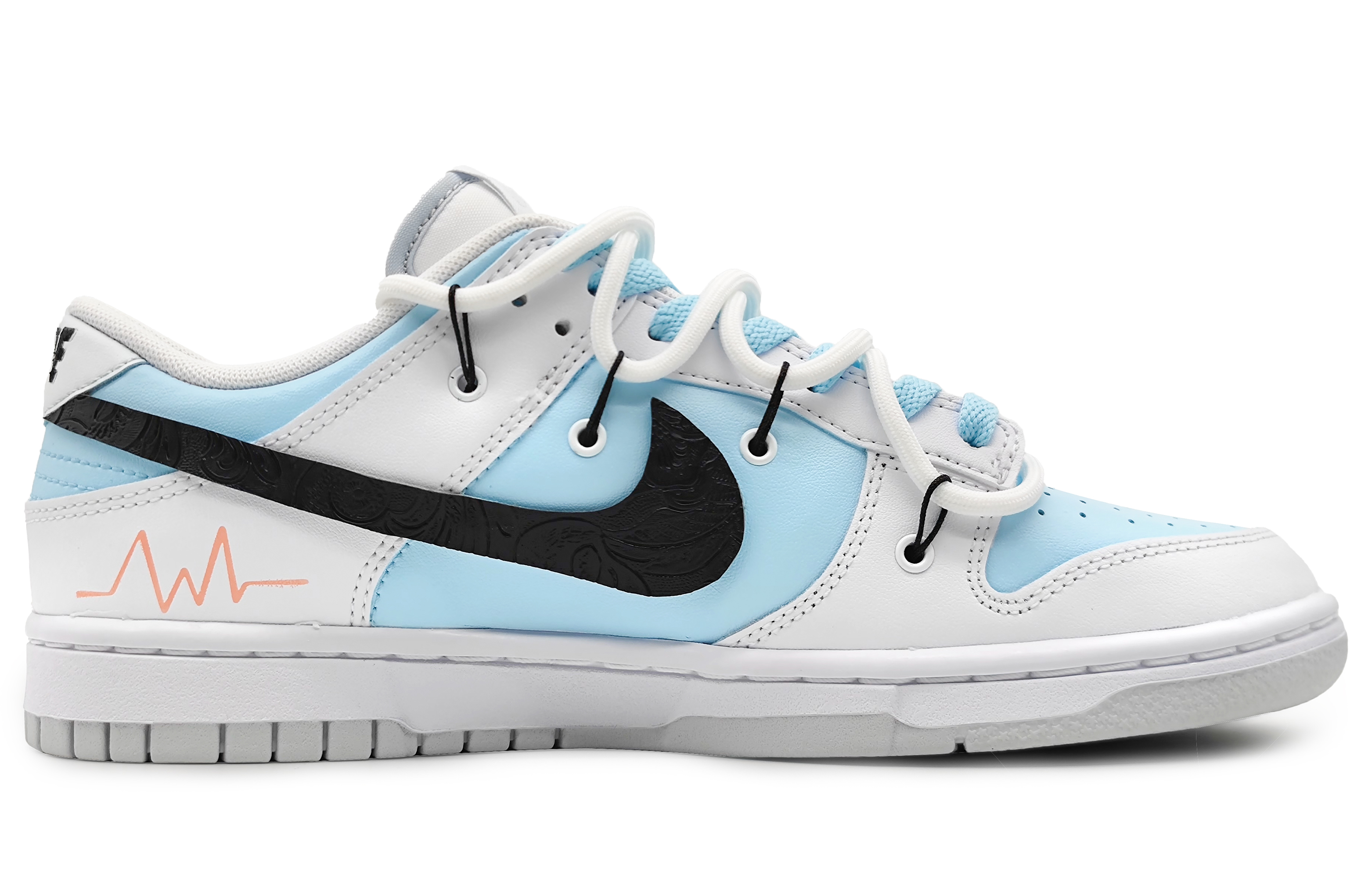 Order [Zapatillas Personalizadas] Nike Dunk Low 'Azul Gris Camellia Love' DV0831-101(Team16-男款指纹爱心蓝)