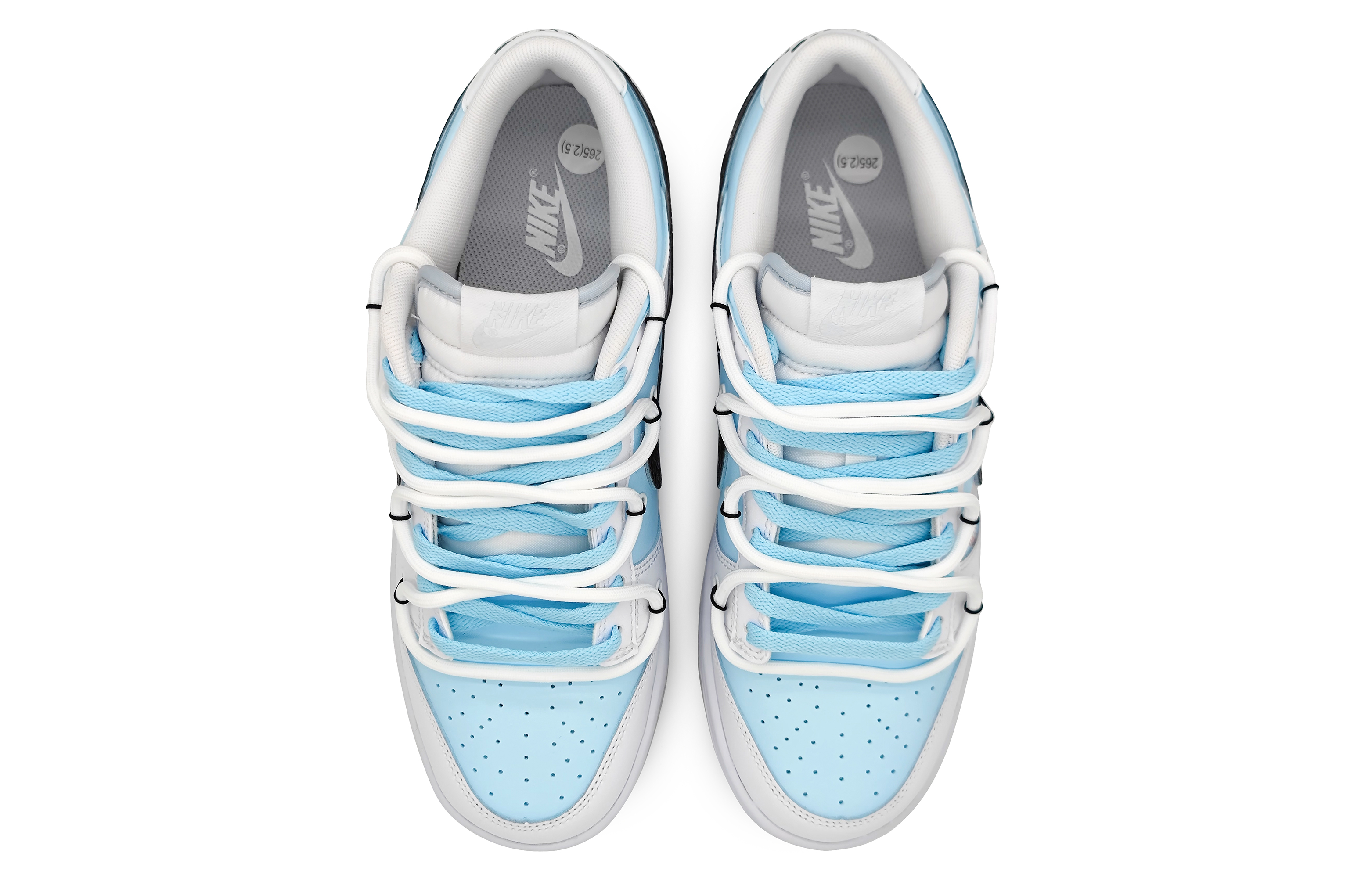 Shop [Zapatillas Personalizadas] Nike Dunk Low 'Azul Gris Camellia Love' DV0831-101(Team16-男款指纹爱心蓝)