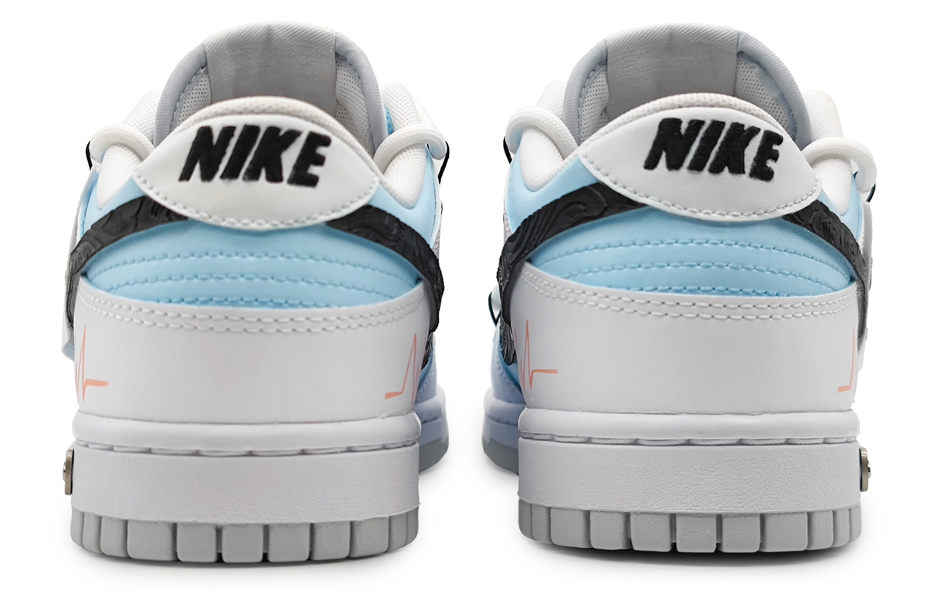Purchase [Zapatillas Personalizadas] Nike Dunk Low 'Azul Gris Camellia Love' DV0831-101(Team16-男款指纹爱心蓝)