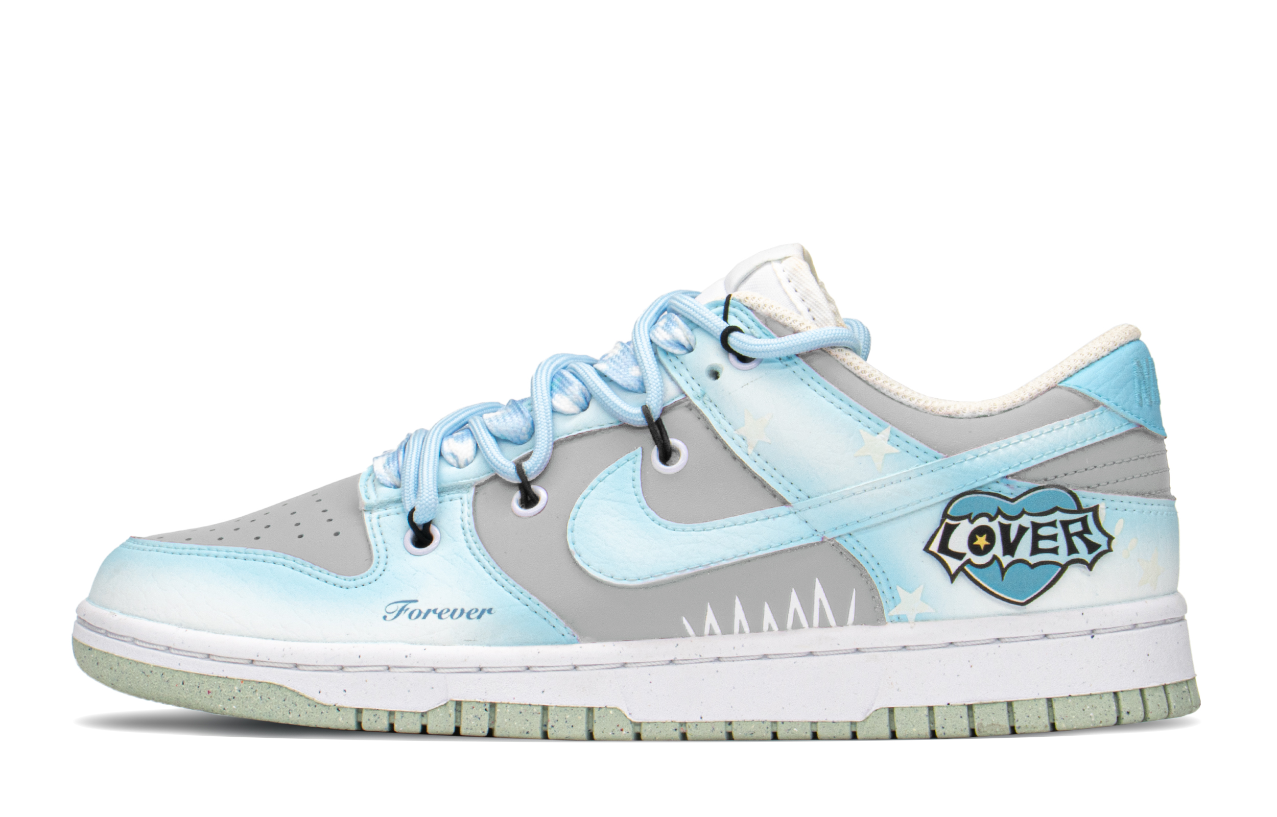 Buy 【定制球鞋】 Nike Dunk Low 糖果 滿天星 清新 低筒 板鞋 GS 藍灰