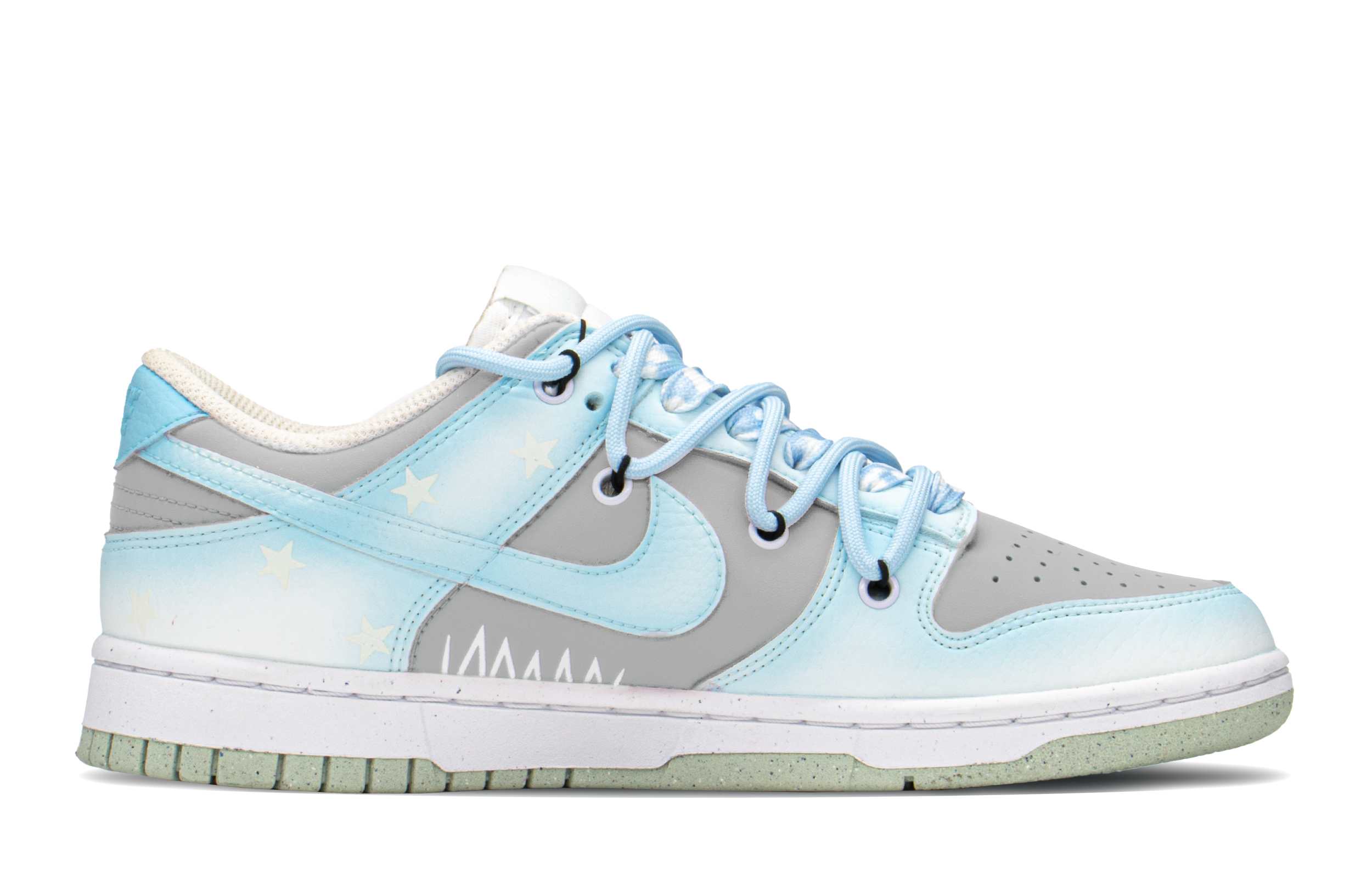 Order 【定制球鞋】 Nike Dunk Low 糖果 滿天星 清新 低筒 板鞋 GS 藍灰