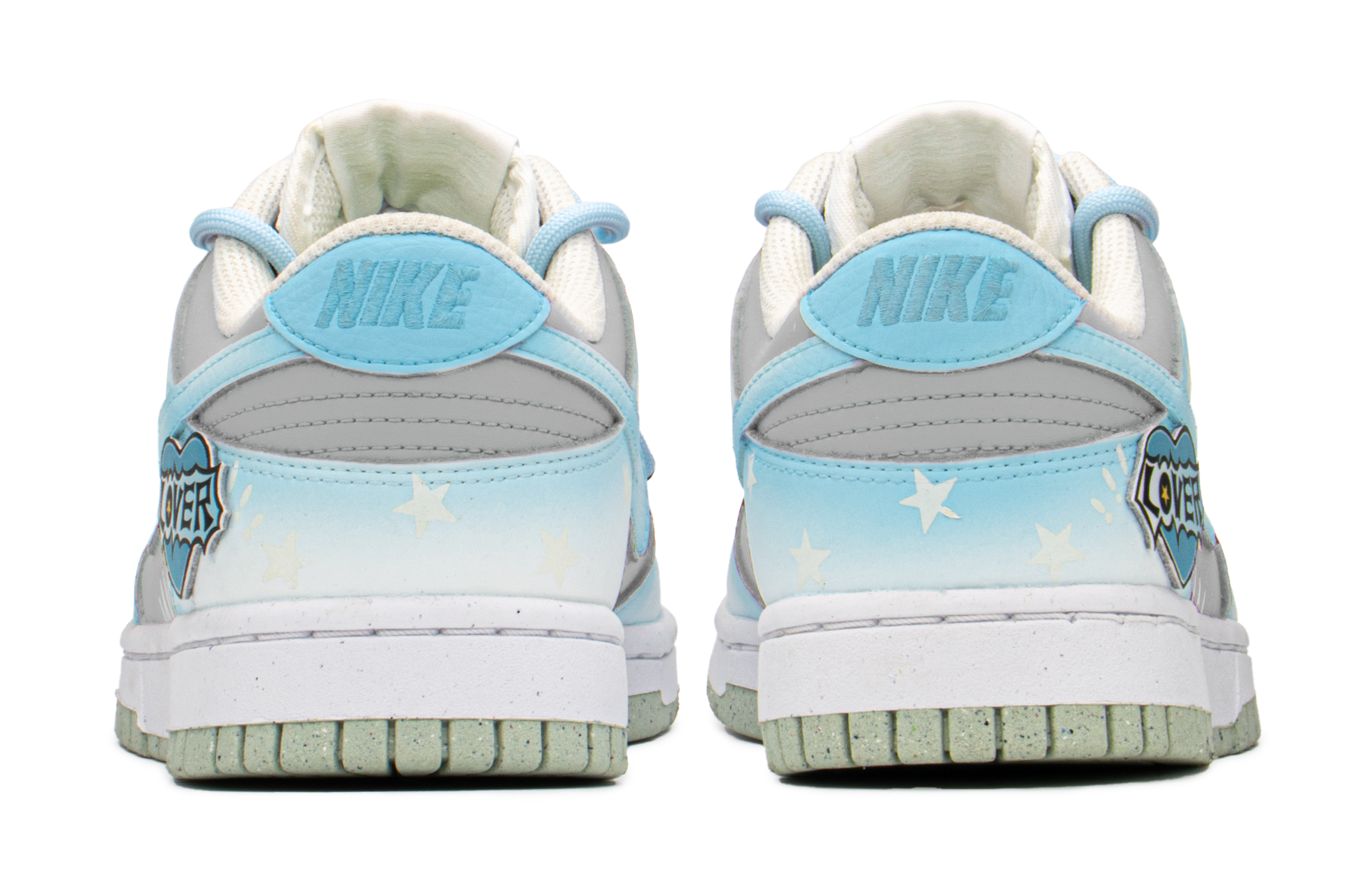 Shop 【定制球鞋】 Nike Dunk Low 糖果 滿天星 清新 低筒 板鞋 GS 藍灰