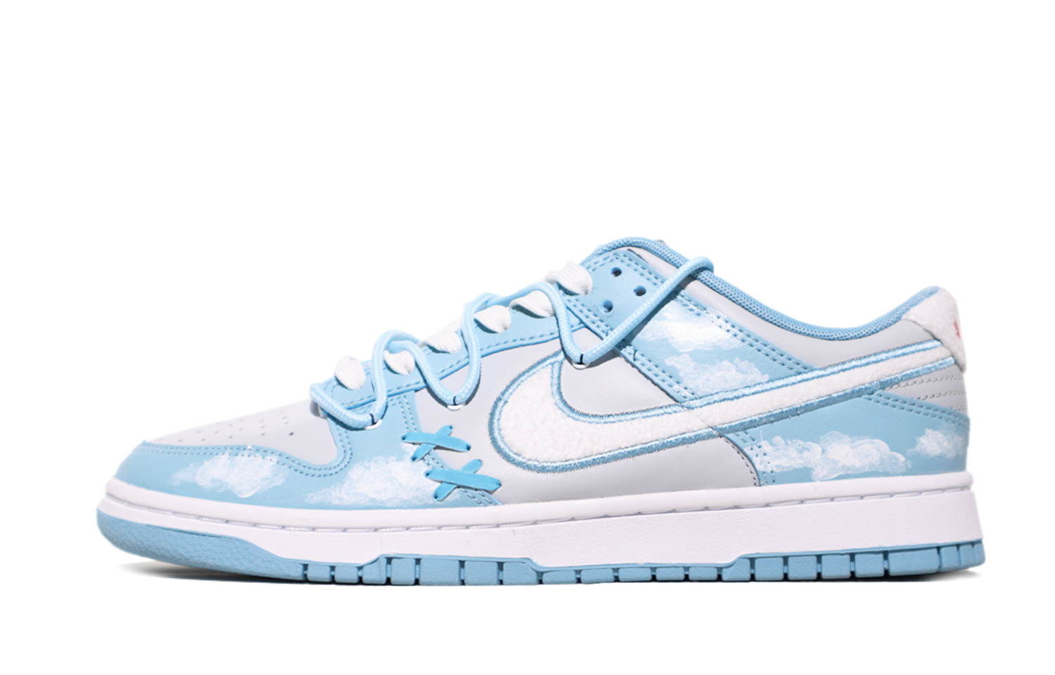 Buy 나이키 덩크 로우 '블루그레이 화이트 클라우드' (커스텀) FB1871-011(TeamX-Dunk雾霾蓝云朵)