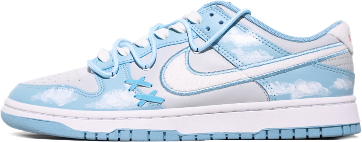 custom-shoes-nike-dunk-low-blue-grey-white-cloud
