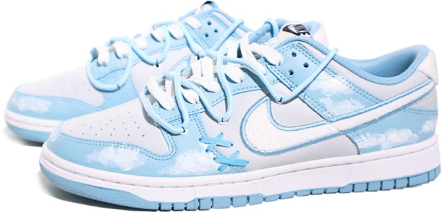나이키 덩크 로우 '블루그레이 화이트 클라우드' (커스텀) FB1871-011(TeamX-Dunk雾霾蓝云朵) Lookbook 나이키 덩크 로우 '블루그레이 화이트 클라우드' (커스텀) FB1871-011(TeamX-Dunk雾霾蓝云朵)