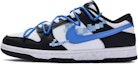 Buy 【客製球鞋】 Nike Dunk Low 藍色衝擊 三掛 像素 解構 手繪噴繪 低筒 板鞋 男款 藍黑白