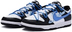 Lookbook 【客製球鞋】 Nike Dunk Low 藍色衝擊 三掛 像素 解構 手繪噴繪 低筒 板鞋 男款 藍黑白