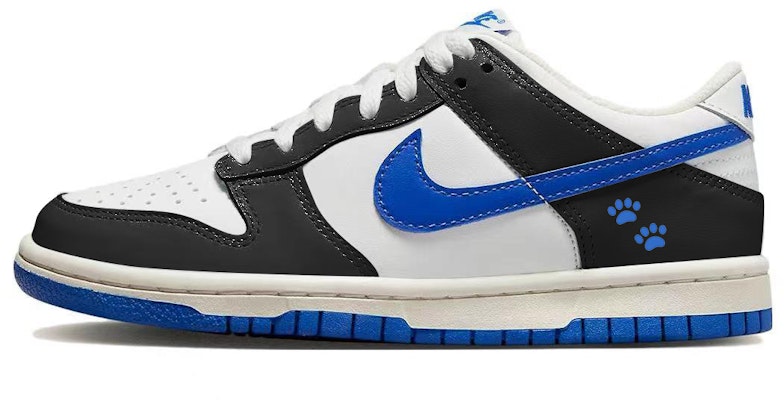 【定製球鞋】Nike Dunk Low 藍色心情 熊貓爪爪 百搭潮流 防滑耐磨輕便透氣 低筒 板鞋 GS 白藍 Buy 【定製球鞋】Nike Dunk Low 藍色心情 熊貓爪爪 百搭潮流 防滑耐磨輕便透氣 低筒 板鞋 GS 白藍