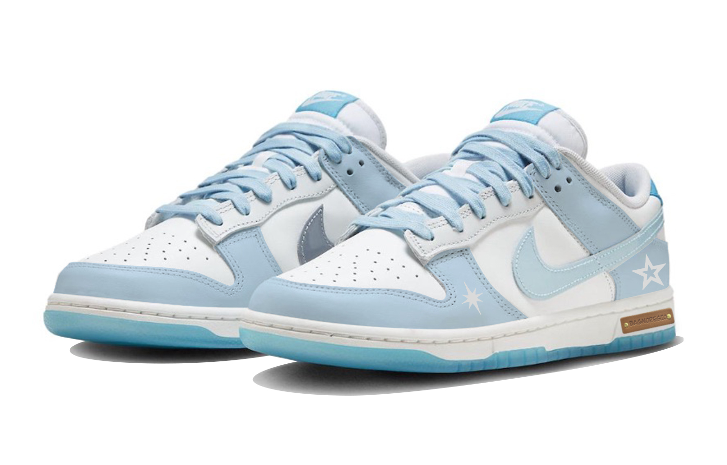 Lookbook [カスタムシューズ] ナイキ ダンク ロー 『ブルーネビュラ クリアソール』 FN3433-141(Team48-蓝色星海)