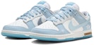 Lookbook 【訂製球鞋】Nike Dunk Low 藍色星海 透明鞋底 多巴胺 清新校園 活力 低幫 板鞋 男女同款 藍白