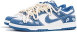 Lookbook 【客制化球鞋】Nike Dunk Low 腰果花 工業風 牛仔 解構 麻繩 特殊鞋盒 低筒 板鞋 男款 藍白