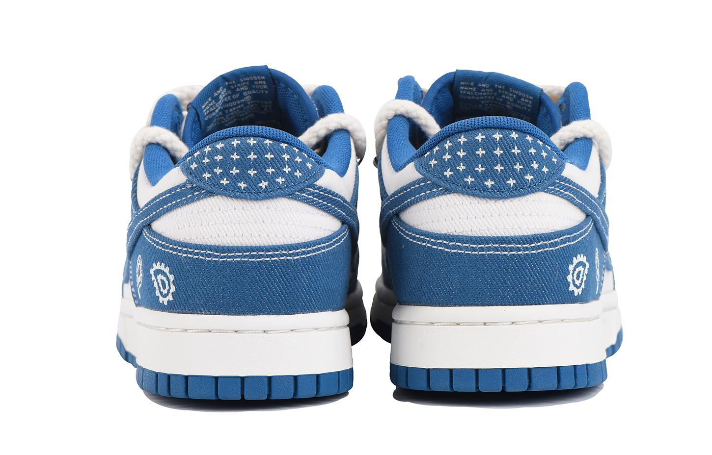 Shop 【客制化球鞋】Nike Dunk Low 腰果花 工業風 牛仔 解構 麻繩 特殊鞋盒 低筒 板鞋 男款 藍白
