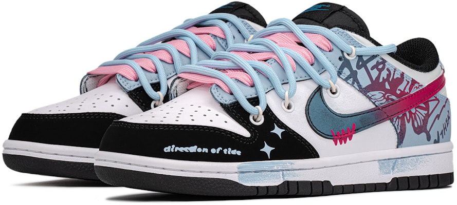 ナイキ ダンク ロー 'ブルーピンクブラックグラデーションバタフライグラフィティ' カスタムシューズ DH9765-104(TeamA-闪耀蝴蝶) Shop ナイキ ダンク ロー 'ブルーピンクブラックグラデーションバタフライグラフィティ' カスタムシューズ DH9765-104(TeamA-闪耀蝴蝶)