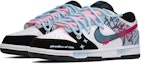 Shop ナイキ ダンク ロー 'ブルーピンクブラックグラデーションバタフライグラフィティ' カスタムシューズ DH9765-104(TeamA-闪耀蝴蝶)