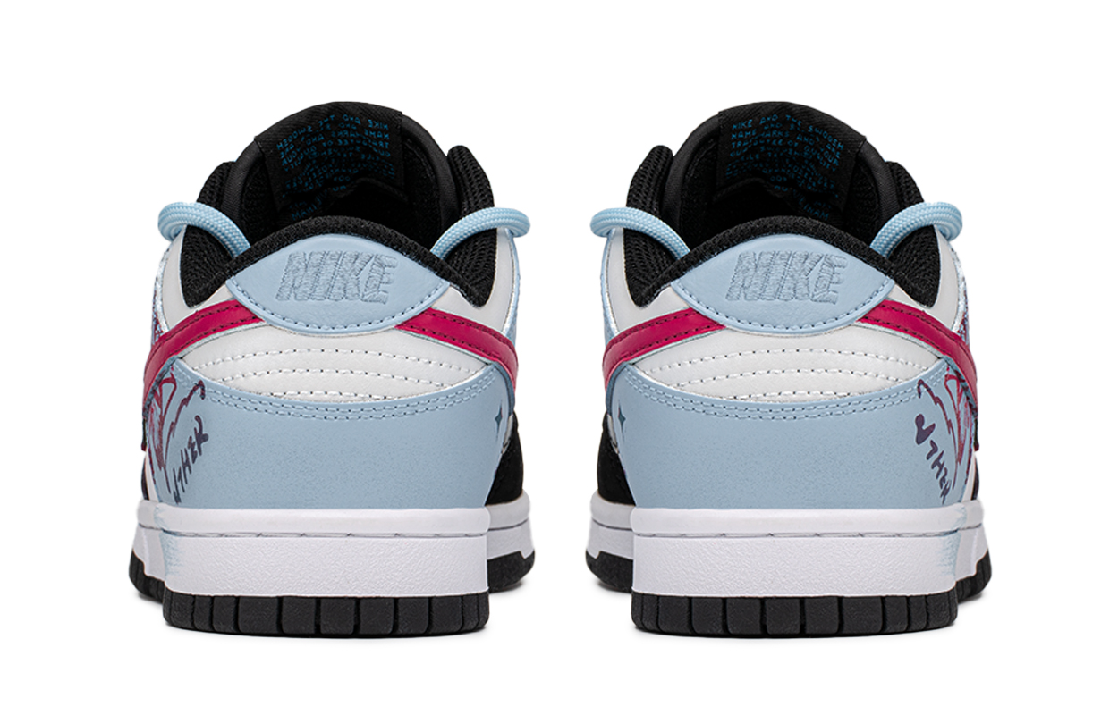 Purchase ナイキ ダンク ロー 'ブルーピンクブラックグラデーションバタフライグラフィティ' カスタムシューズ DH9765-104(TeamA-闪耀蝴蝶)