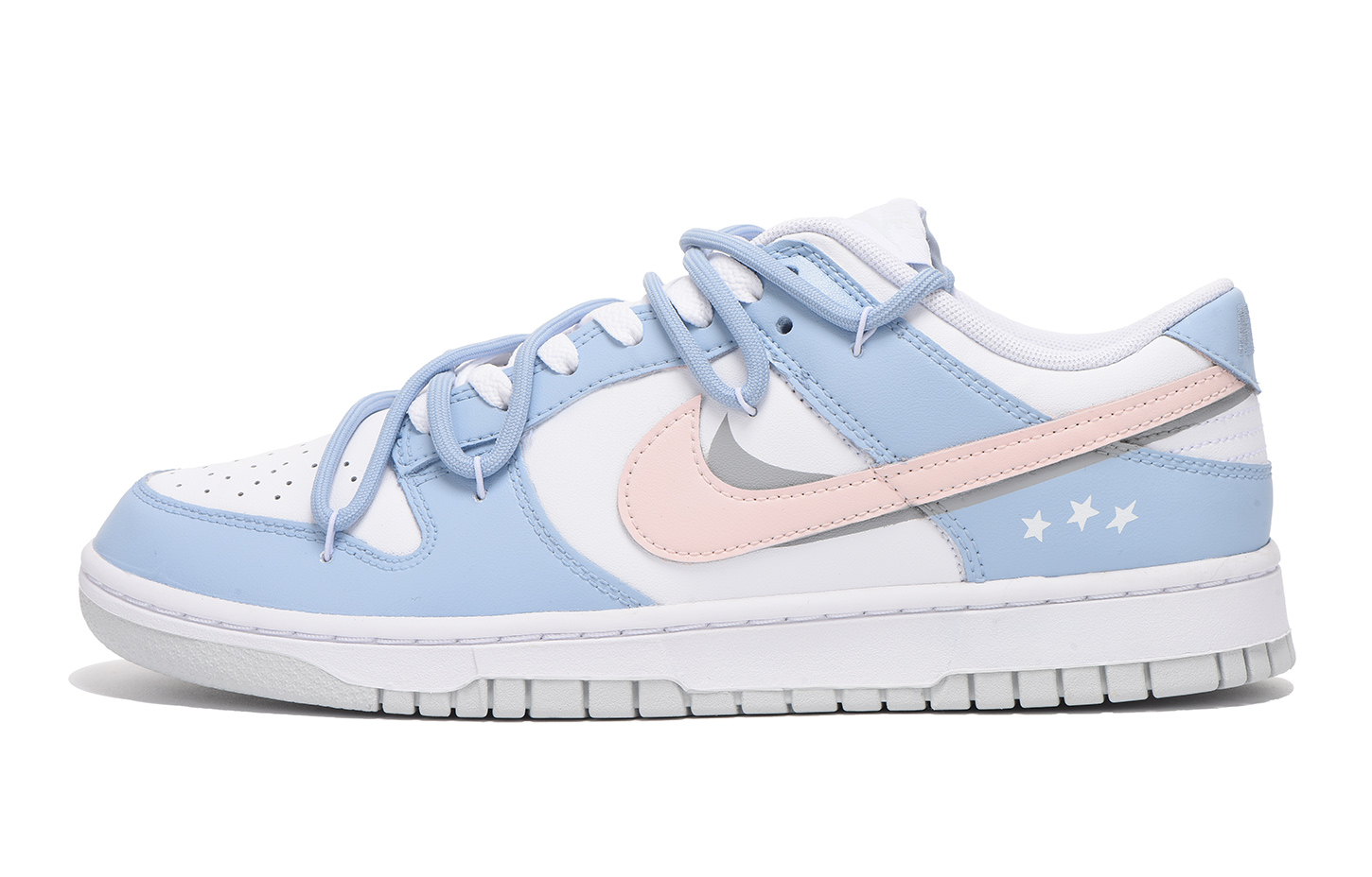 Buy [Kasut Custom] Nike Dunk Low 'Biru Merah Jambu Bintang Terkonstruksi' DH9765-102(Team59-女款蓝粉三)