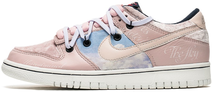 custom-shoes-nike-dunk-low-blue-pink-graffiti-deconstructed