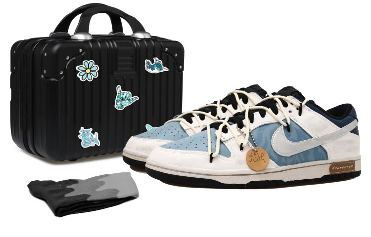 [Custom Shoes] Nike Dunk Low 'Blue Ripple'