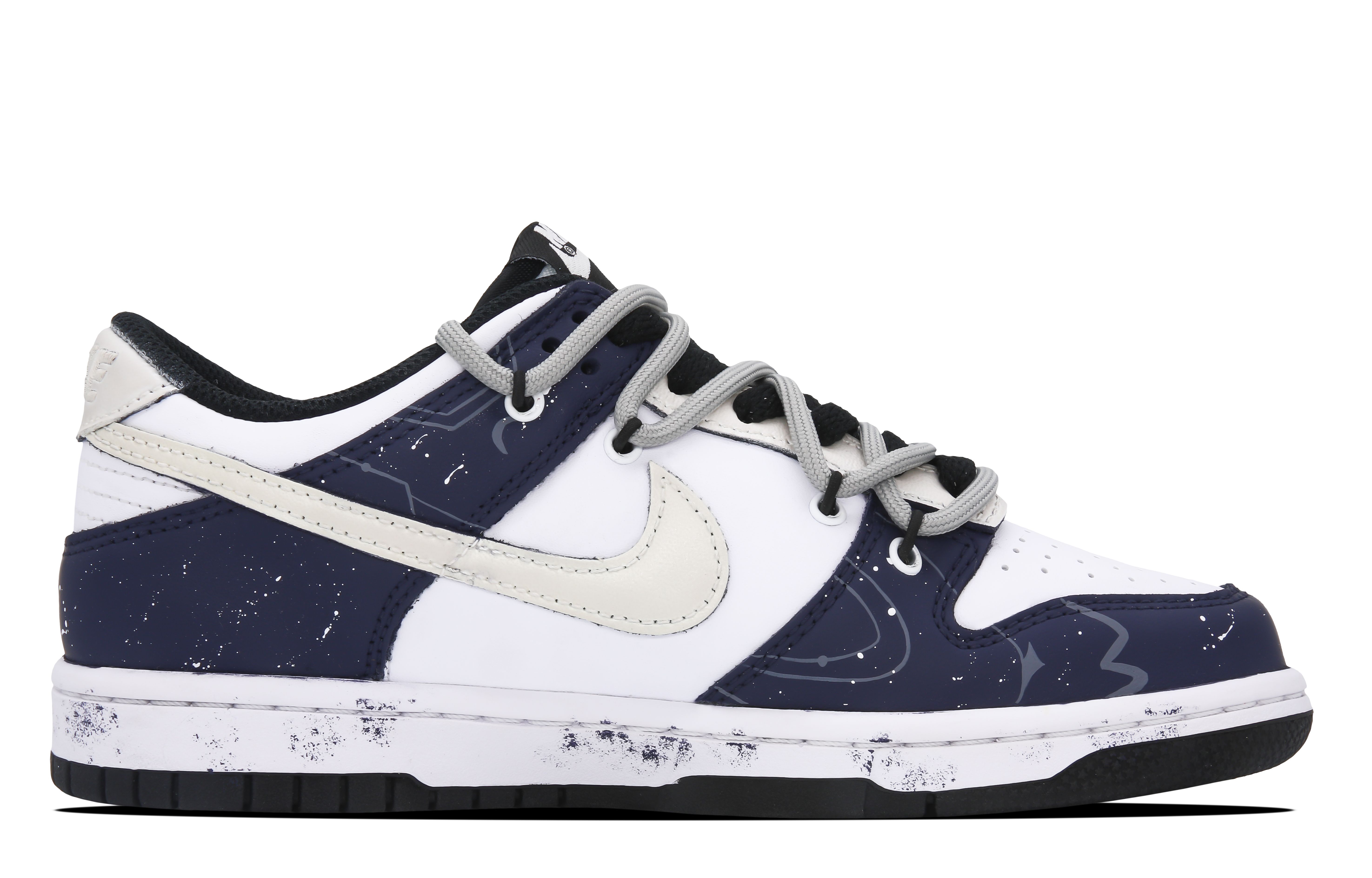 Order [Sepatu Kustom] Nike Dunk Low 'Galaksi Biru Perak' DD1391-100(Team60-男款星际空间)