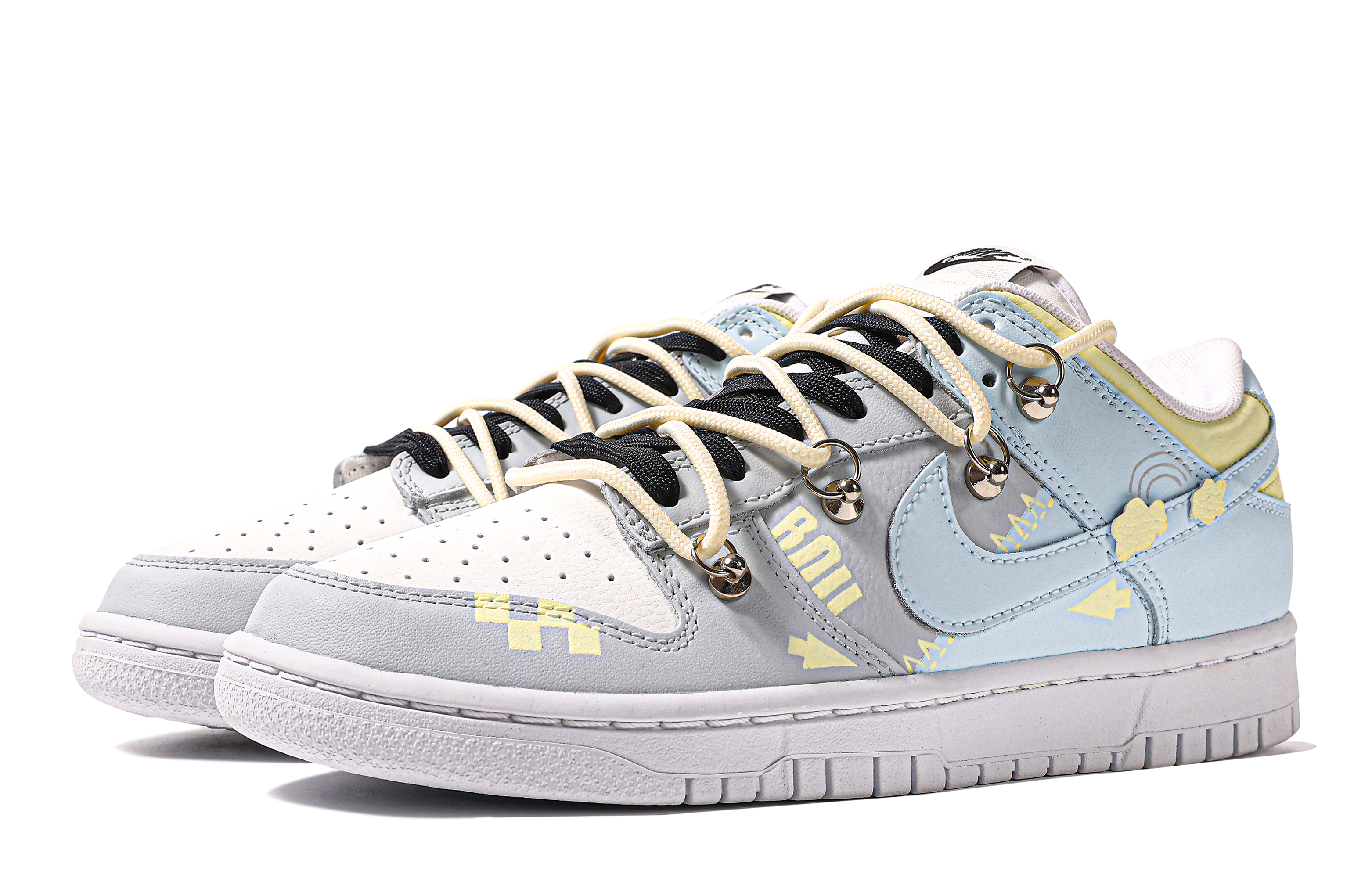 Lookbook 【オーダーメイドシューズ】ナイキ ダンク ロー『ブルースターリースカイ』 DH9765-100(TeamM-女款蓝色星晴S-BOX)