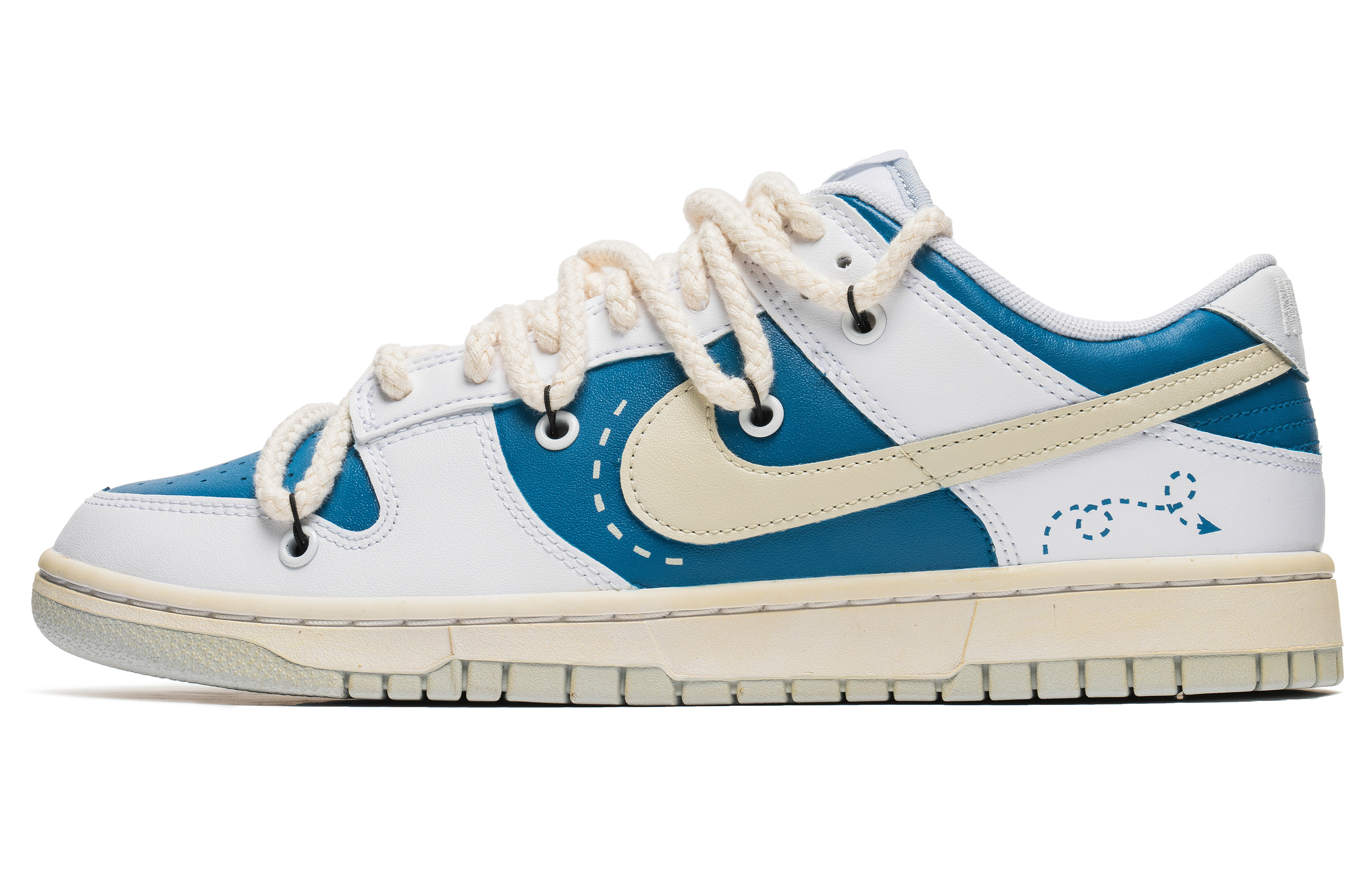[Custom Shoes] Nike Dunk Low 'Blue Stone - Dopamine'