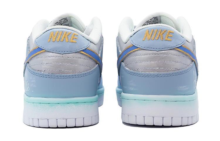 Shop 【定制鞋款】耐克Dunk Low '蓝色情人节圣诞冰雪白蓝金' DH9765-100(Team7-女款蓝色情人节)
