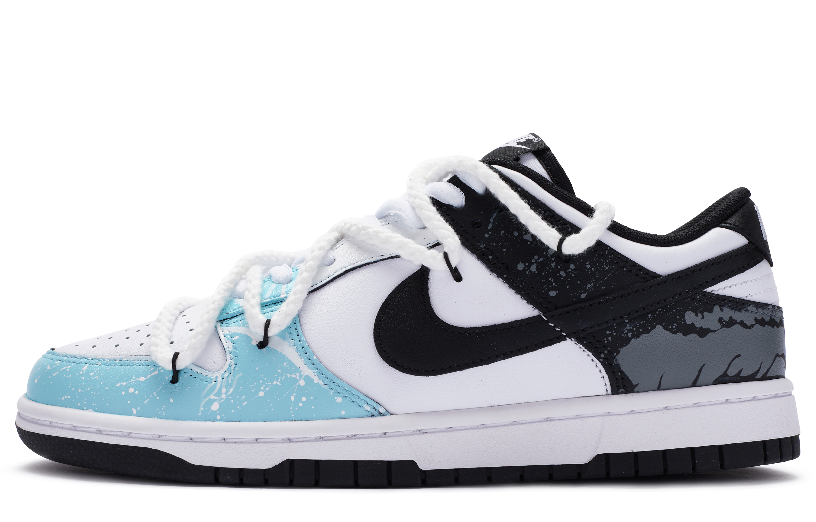 Buy [カスタムシューズ] ナイキ ダンク ロー「ブルー ホワイト ブラック」 DD1391-100(TeamR-男款浪潮)