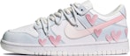 Order 【定制球鞋】Nike Dunk Low 光變愛心皮貼 低幫 板鞋 GS 藍白