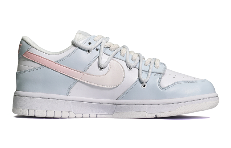 Lookbook 【定制球鞋】Nike Dunk Low 光變愛心皮貼 低幫 板鞋 GS 藍白