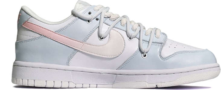 【定制球鞋】Nike Dunk Low 光變愛心皮貼 低幫 板鞋 GS 藍白 Lookbook 【定制球鞋】Nike Dunk Low 光變愛心皮貼 低幫 板鞋 GS 藍白