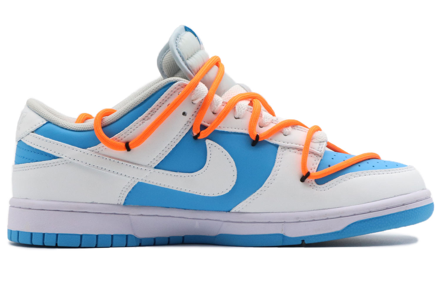 Order [Sepatu Custom] Nike Dunk Low 'Biru Putih Oranye' DV0831-001(Team57-男款指引)