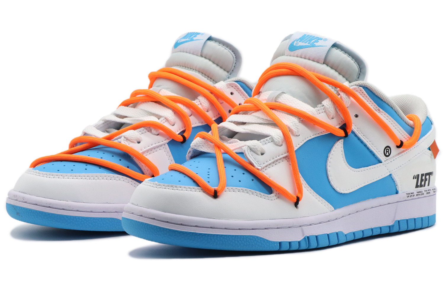 Lookbook [Sepatu Custom] Nike Dunk Low 'Biru Putih Oranye' DV0831-001(Team57-男款指引)