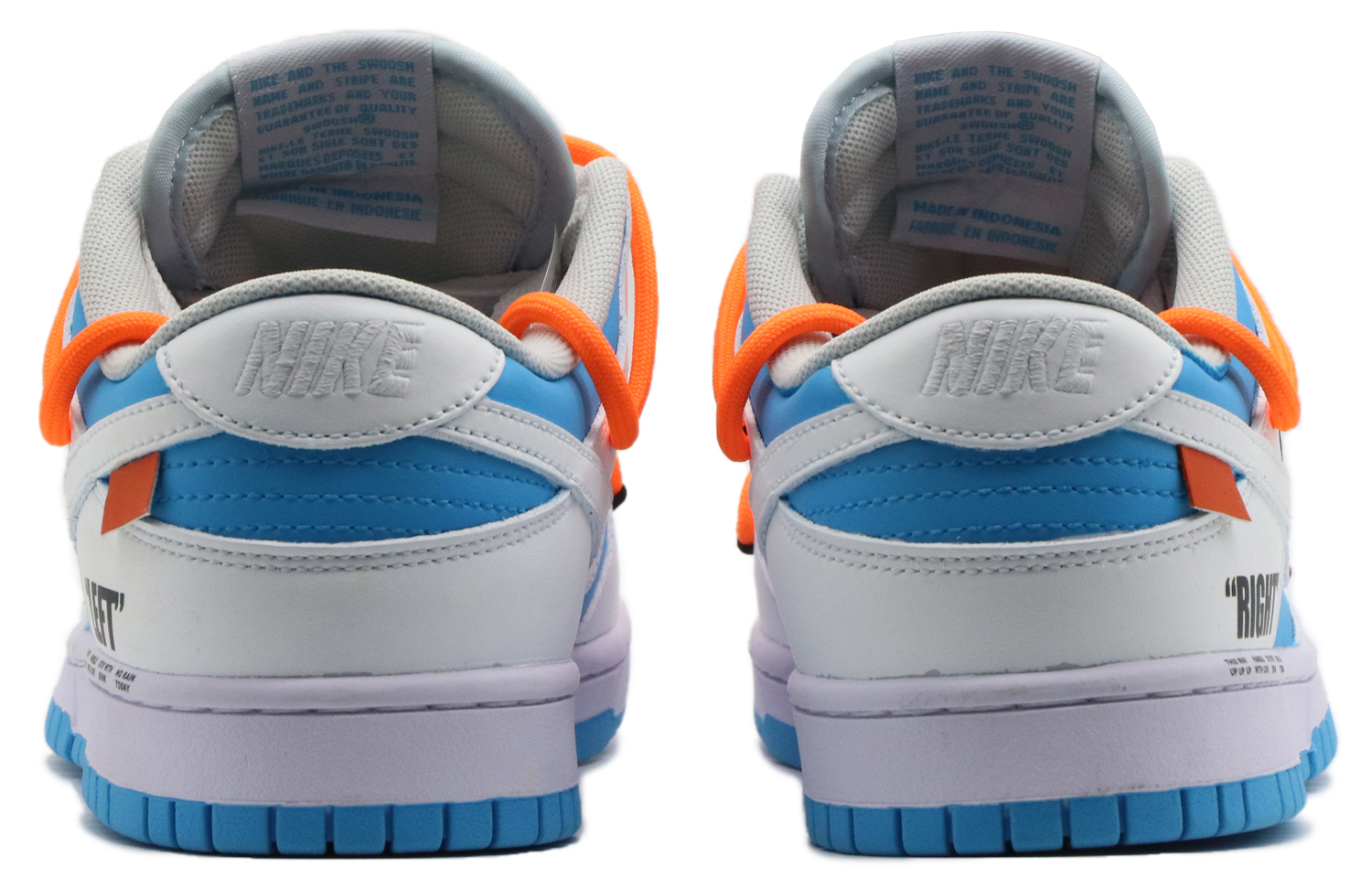 Shop [Sepatu Custom] Nike Dunk Low 'Biru Putih Oranye' DV0831-001(Team57-男款指引)