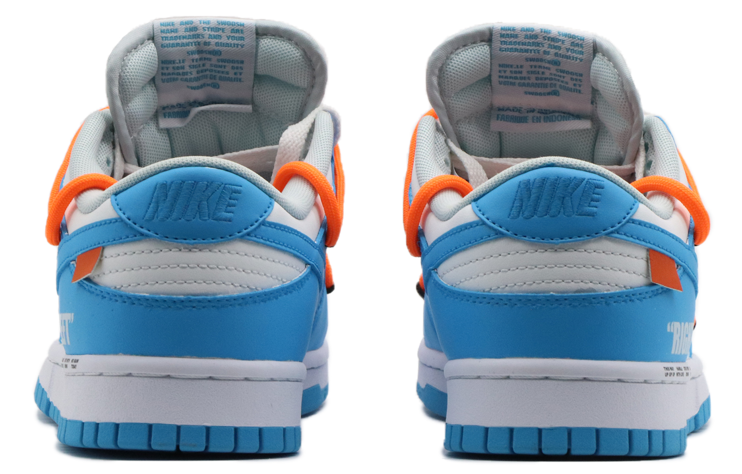 Shop [Kasut Custom] Nike Dunk Low 'Biru Putih Jingga' DV0831-001(Team57-男款反向)