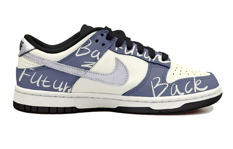 Order [Zapatillas Personalizadas] Nike Dunk Low 'Azul Blanco Plata Graffiti' DD1391-100(Team拾玖-美式涂鸦男S-BOX)