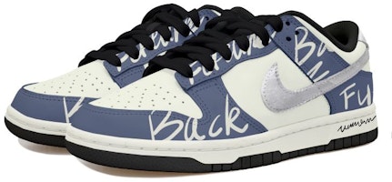 【定製球鞋】Nike Dunk Low 做舊 美式塗鴉 字體 銀鉤 解構風 潮流復古 低筒 板鞋 男款 藍白銀 Lookbook 【定製球鞋】Nike Dunk Low 做舊 美式塗鴉 字體 銀鉤 解構風 潮流復古 低筒 板鞋 男款 藍白銀