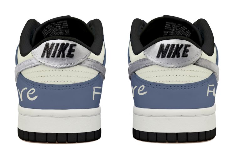 Shop [Zapatillas Personalizadas] Nike Dunk Low 'Azul Blanco Plata Graffiti' DD1391-100(Team拾玖-美式涂鸦男S-BOX)