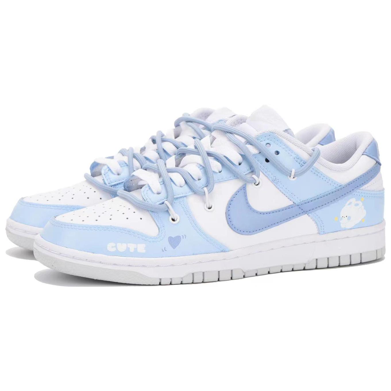 Lookbook 【定製球鞋】Nike Dunk Low 高街 Vibe風 美麗小兔 低筒 滑板鞋 男款 藍白