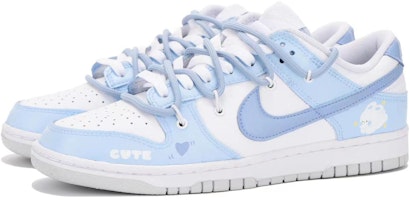 【定製球鞋】Nike Dunk Low 高街 Vibe風 美麗小兔 低筒 滑板鞋 男款 藍白 Lookbook 【定製球鞋】Nike Dunk Low 高街 Vibe風 美麗小兔 低筒 滑板鞋 男款 藍白
