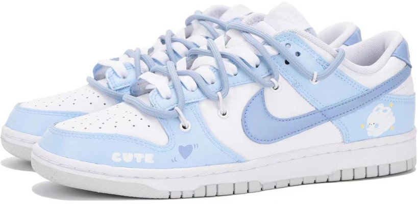 나이키 덩크 로우 '블루 화이트 바이브 버니' (커스텀) DV0831-101(Team32-男款小兔) Lookbook 나이키 덩크 로우 '블루 화이트 바이브 버니' (커스텀) DV0831-101(Team32-男款小兔)