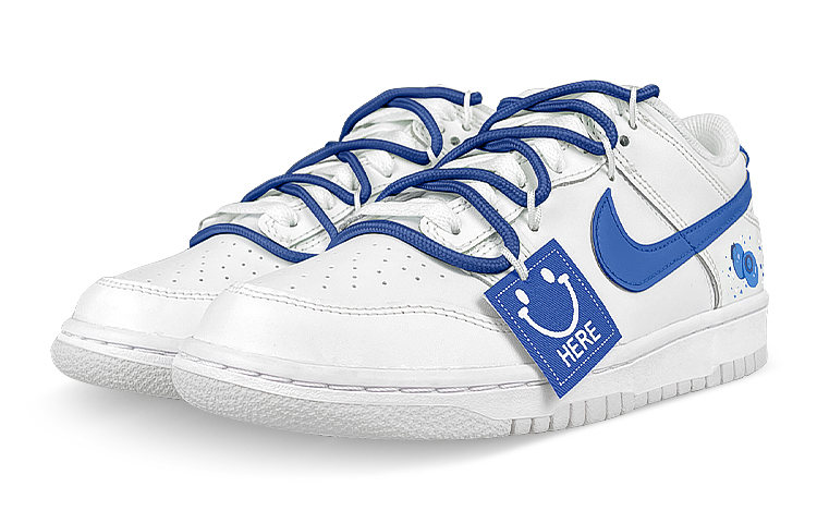 Lookbook [Zapatillas Personalizadas] Nike Dunk Low 'Blueberry Smiley' DV0831-101(Team47-男蓝莓解)