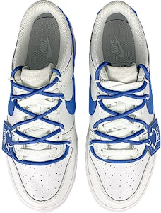 【客製球鞋】Nike Dunk Low 襪子 解構 雙鞋帶 笑臉布貼 藍莓 禮盒 低筒 板鞋 GS 白藍 Shop 【客製球鞋】Nike Dunk Low 襪子 解構 雙鞋帶 笑臉布貼 藍莓 禮盒 低筒 板鞋 GS 白藍
