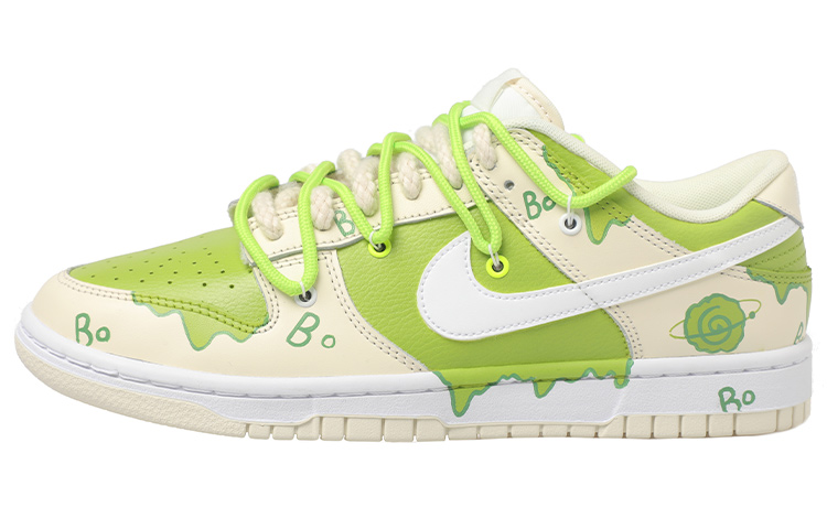Buy 【定制球鞋】Nike Dunk Low 元宇宙主題 BoBo星球 解構鞋帶 冰淇淋 手繪噴繪 低幫 板鞋 男款 黃綠