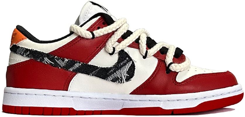 【定制球鞋】 Nike Dunk Low 波爾多紅 春夏系列 貼片 簡約 中性風 高街 低幫 板鞋 男女同款 白紅 Order 【定制球鞋】 Nike Dunk Low 波爾多紅 春夏系列 貼片 簡約 中性風 高街 低幫 板鞋 男女同款 白紅