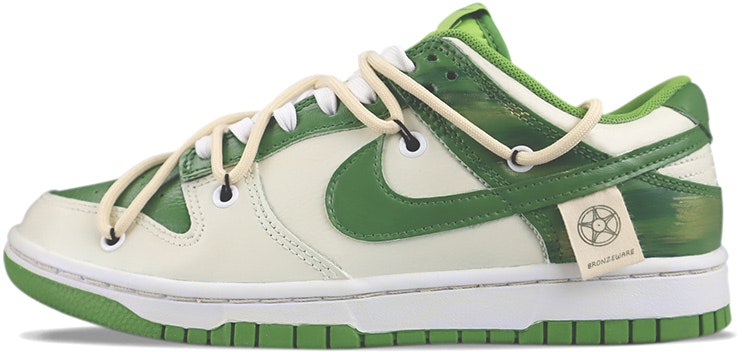 custom-shoes-nike-dunk-low-bronze-green-deconstructed